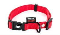 Martin sellier halsband nylon rood verstelbaar