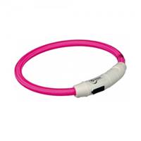 Trixie USB Flash Light Ring - XS/S - Roze