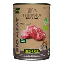 Biofood Organic 100% rundvlees blik 400 gr hond & kat 12 x 400 gram