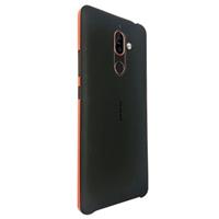 Nokia 7 Plus Soft Touch Cover CC-506 - Zwart / Oranje