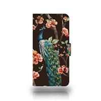 B2Ctelecom Samsung Galaxy A6 Plus 2018 Design Hoesje Pauw met Bloemen