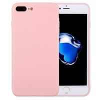 Apple Voor iPhone 8 Plus & 7 Plus effen kleur TPU beschermende geval zonder ronde Hole(Pink)