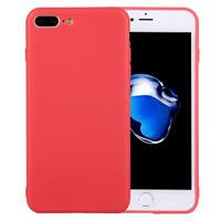 Apple Voor iPhone 8 Plus & 7 Plus effen kleur TPU beschermende geval zonder ronde Hole(Red)