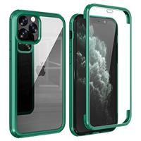 Shine&Protect 360 iPhone 11 Pro Max Hybrid Case - Groen / Doorzichtig