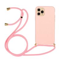 Lunso Backcover hoes met koord - iPhone 13 Pro Max - Roze