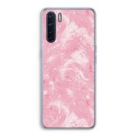 CaseCompany Abstract Painting Pink: Oppo A91 Transparant Hoesje