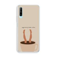 CaseCompany Aggressively drinks coffee: Huawei P Smart Pro Transparant Hoesje