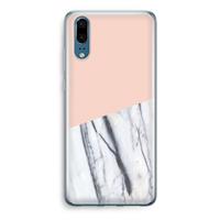 CaseCompany A touch of peach: Huawei P20 Transparant Hoesje