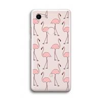 CaseCompany Anything Flamingoes: Google Pixel 3 Transparant Hoesje