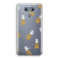 CaseCompany Ananasjes: LG G6 Transparant Hoesje