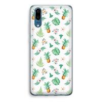 CaseCompany Ananas bladeren: Huawei P20 Transparant Hoesje