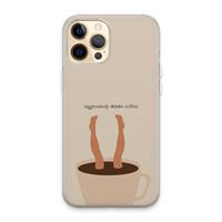 CaseCompany Aggressively drinks coffee: iPhone 13 Pro Max Transparant Hoesje