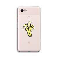 CaseCompany Banana: Google Pixel 3 XL Transparant Hoesje