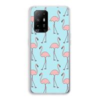 CaseCompany Anything Flamingoes: Oppo A95 5G Transparant Hoesje