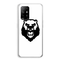 CaseCompany Angry Bear (white): Oppo A95 5G Transparant Hoesje