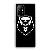 CaseCompany Angry Bear (black): Oppo A95 5G Transparant Hoesje