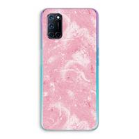 CaseCompany Abstract Painting Pink: Oppo A92 Transparant Hoesje