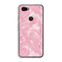 CaseCompany Abstract Painting Pink: Google Pixel 3a Transparant Hoesje