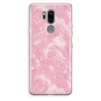 CaseCompany Abstract Painting Pink: LG G7 Thinq Transparant Hoesje