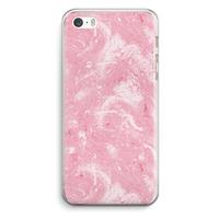 CaseCompany Abstract Painting Pink: iPhone 5 / 5S / SE Transparant Hoesje