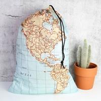 Kikkerland Travel Laundry Bag - Maps