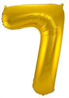 Gouden Folieballon Cijfer 7 - cm