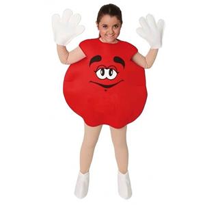 Bellatio Rood snoep kostuum voor kinderen