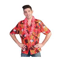 Bellatio Rode Hawaii blouse met tropische print Rood