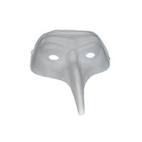 Bellatio Wit plastic snavelmasker voor volwassenen