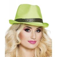 Bellatio Groene trilby hoed voor volwassenen