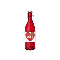 Shoppartners Liefdesdrank in glazen fles rood