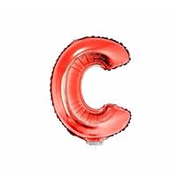 Rode opblaas letter C op stokje cm