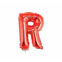 Rode opblaas letter R op stokje cm