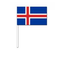 Bellatio Zwaaivlaggetjes IJsland 12 x 24 cm