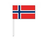 Bellatio Zwaaivlaggetjes Noorwegen 12 x 24 cm Multi