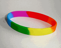 Bellatio Siliconen armband regenboog