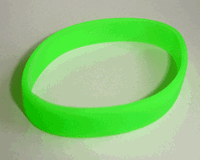 Bellatio Siliconen armband neon groen