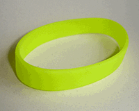 Bellatio Siliconen armband neon geel