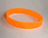 Bellatio Siliconen armband neon oranje