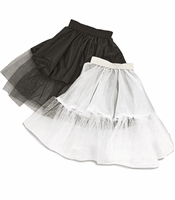 Bellatio Voordelige zwarte kinder petticoat met tule