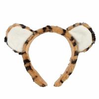 Bellatio Pluche tijger hoofdband met oortjes15 cm