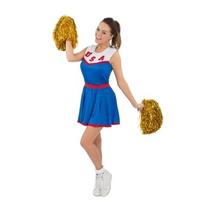 Cheerleader jurkje blauw voor dames