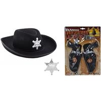 Shoppartners Cowboy accessoire set zwart voor kinderen