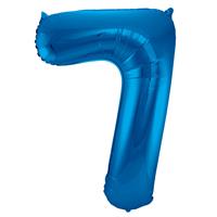 EzyDog Folie Ballon Cijfer 7 Blauw cm