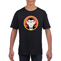 Shoppartners Halloween - Halloween vampier/Dracula t-shirt zwart kinderen (158-164) Zwart