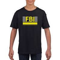 Shoppartners FBI logo t-shirt zwart voor kinderen