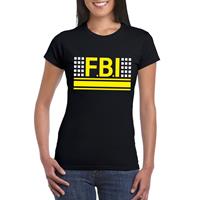 Shoppartners FBI logo t-shirt zwart voor dames