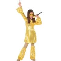 Fiesta carnavales Gouden glitter disco jurk voor meisjes