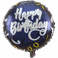 Happy Birthday Stijlvol Feest Folieballon - 45cm