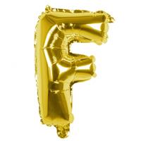 Boland folieballon letter F 36 cm goud